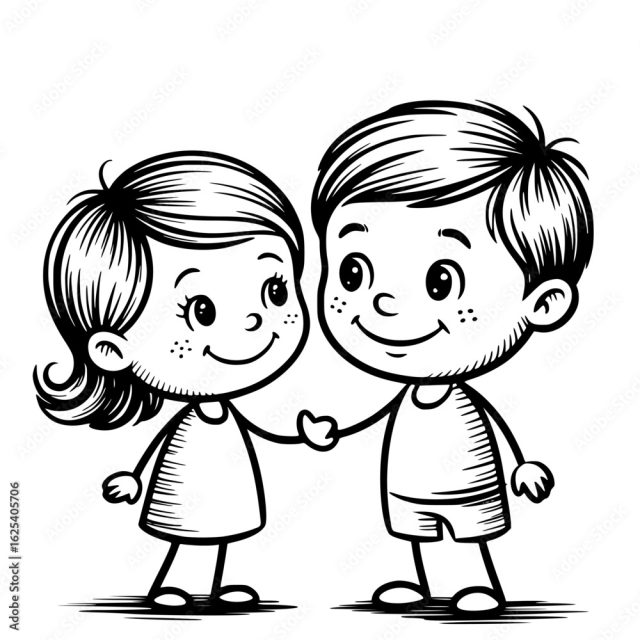 Childhood Bond A Sketch Captures The Sweet Intimacy
