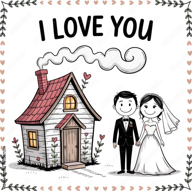 Eternal Love A Heartwarming Illustration Of A Newlywed