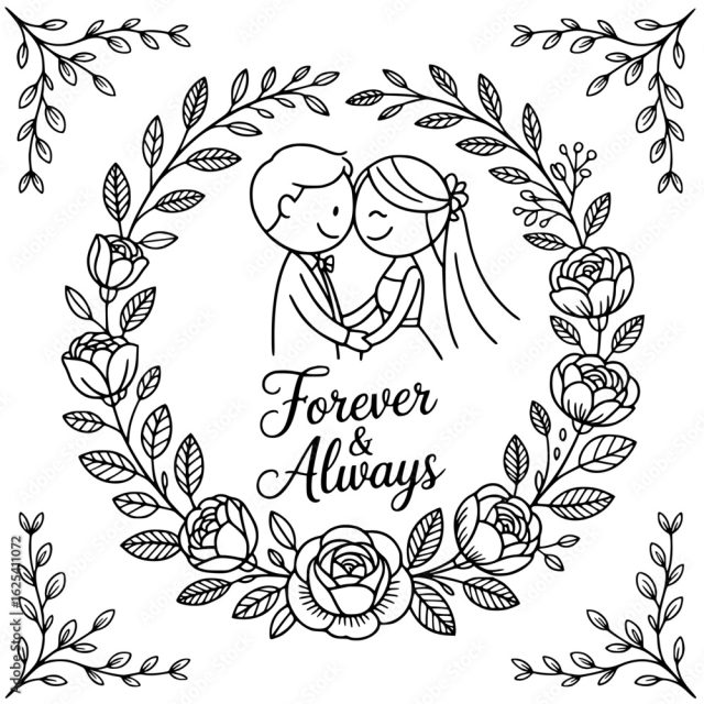 Everlasting Bond A Charming Illustration Of A Couple