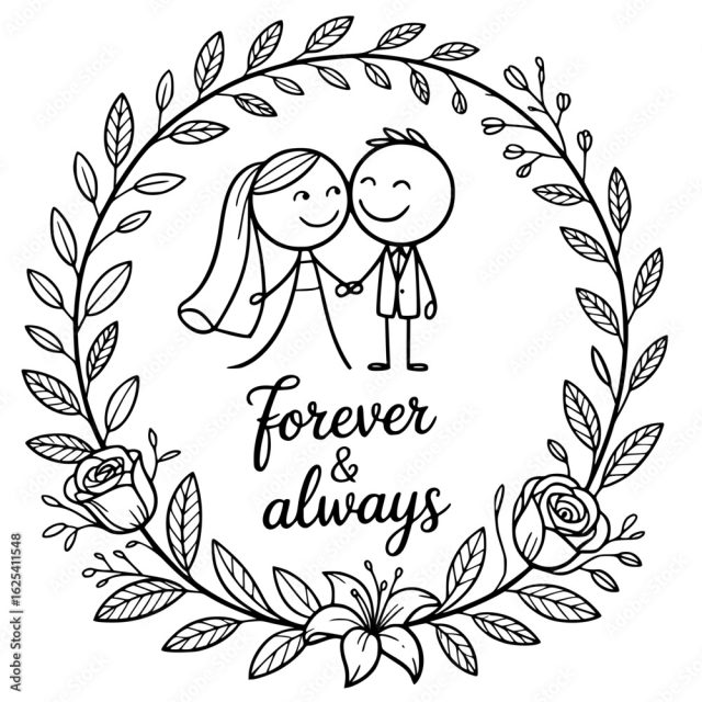Everlasting Commitment This Charming Black-And-White Line