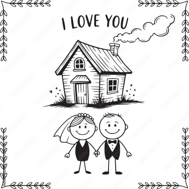 Forever Home A Loving Couple Stands Before Their