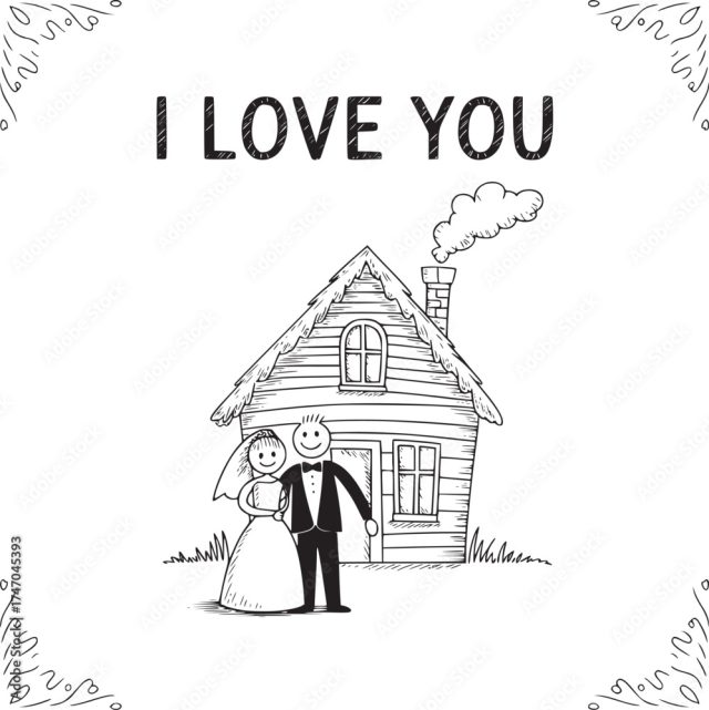 I Love You Message A Heartwarming Sketch Depicts