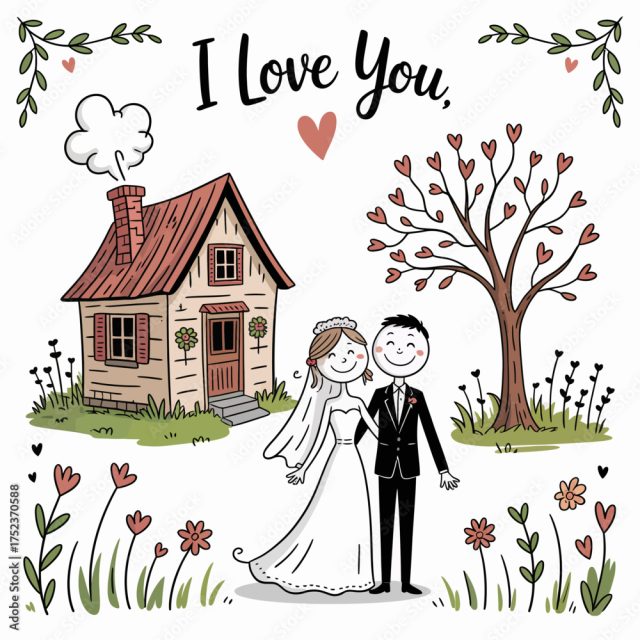 A Sketch Of Love's Foundation A Charming Cartoon