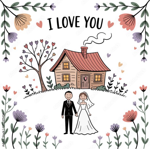 Love And Home Illustration A Heartwarming Illustration