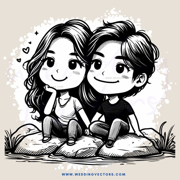 two kids sitting on rock with smiling faces
