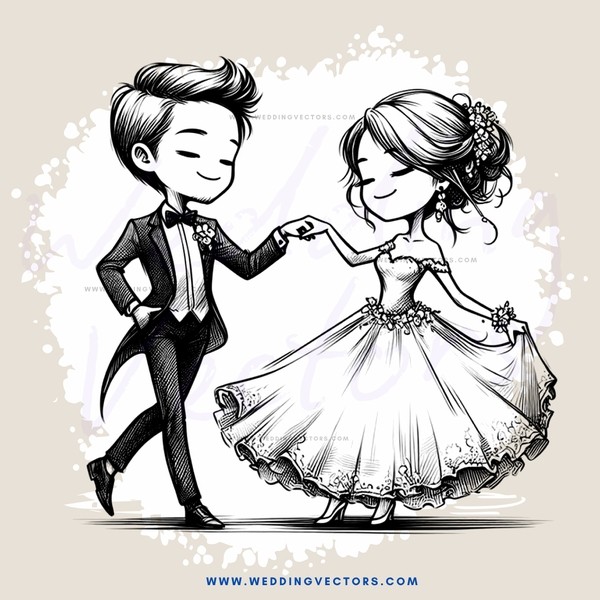 wedding engagement sketch