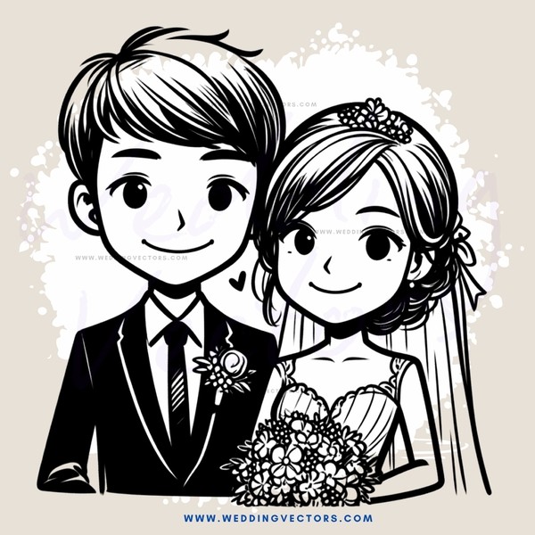a bride and groom holding hands