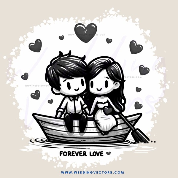 boy and girl on boat forever love