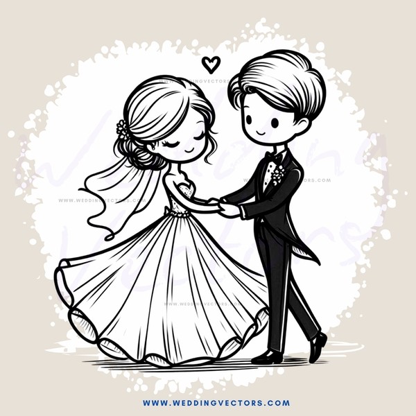 bride and groom in dance