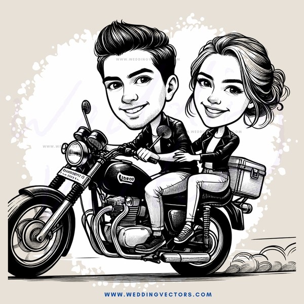 a man and woman on a motorcycle