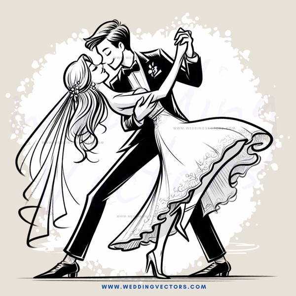 a man and woman dancing together