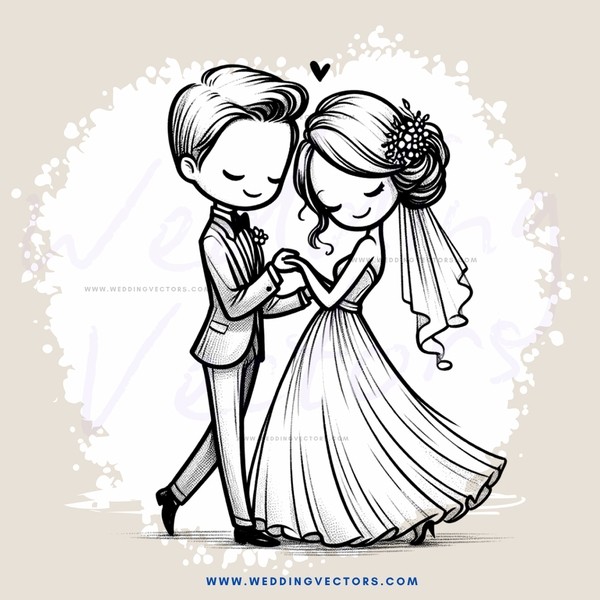 the bride and groom's first kiss
