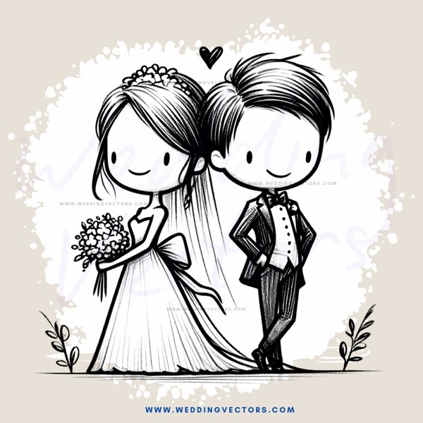 a couple on their wedding day