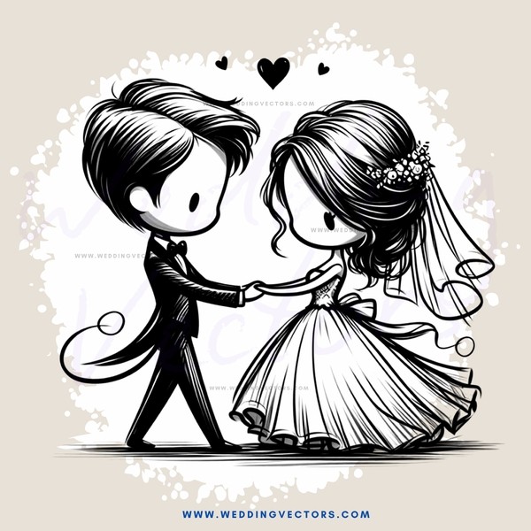 a bride and groom in silhouette holding hands