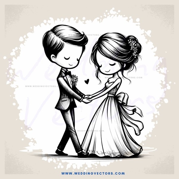 a couple dancing together in black and white
