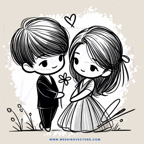 two people holding flowers and smiling together
