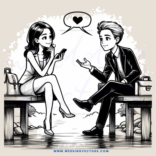 boy and girl sharing phone