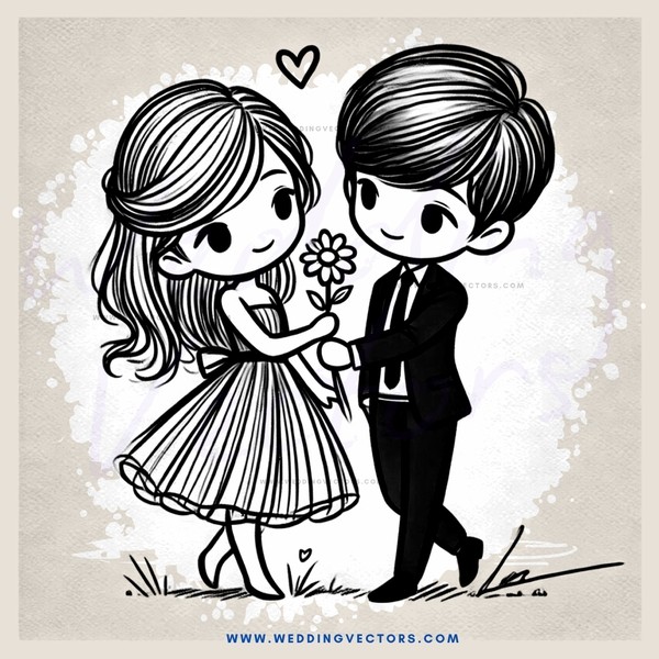 a boy and girl holding hands