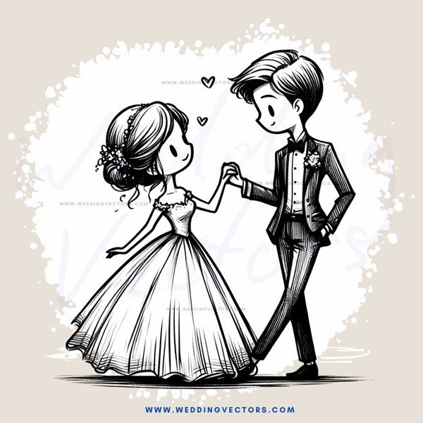 a couple in black and white
