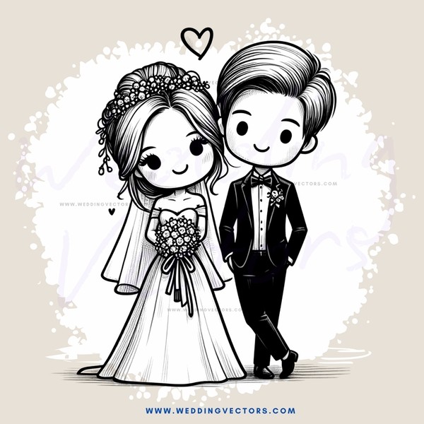 a bride and groom together