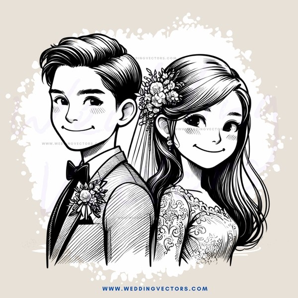 a couple's portrait in black and white