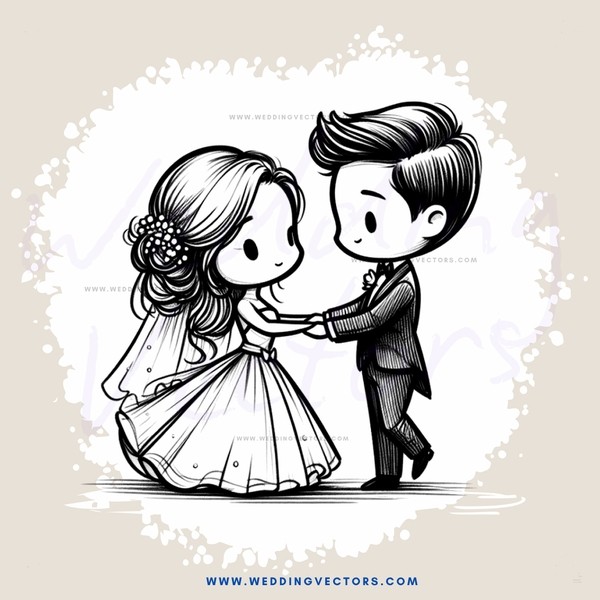 wedding couple posing together
