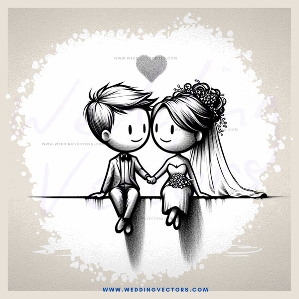 a couple on their wedding day