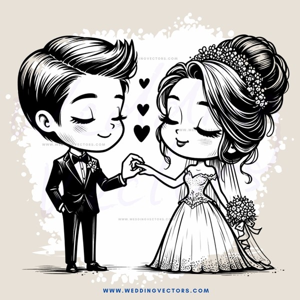 a couple's handshake in black and white