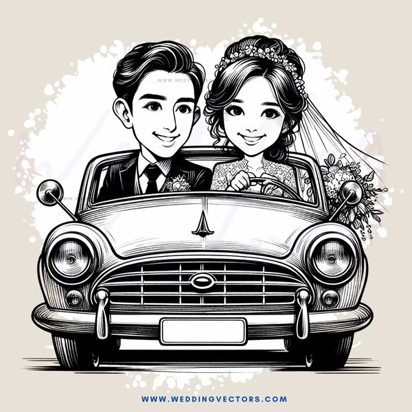 newlywed clipart cartoon