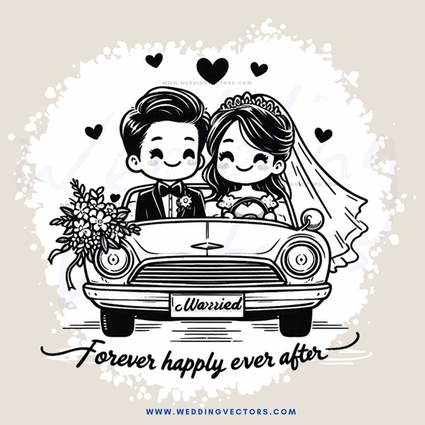 happy couple in car