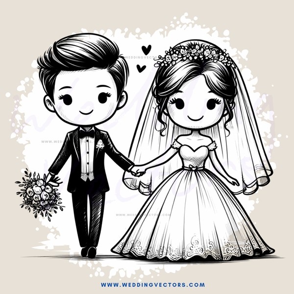 a bride and groom walking down the aisle