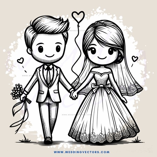 a couple holding hands and walking together with flowers