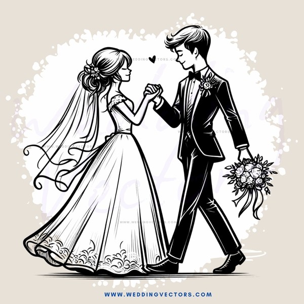 wedding couple sharing their first kiss as newlyweds