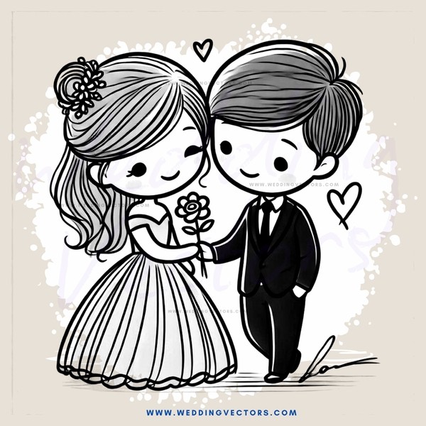 love couple in black and white