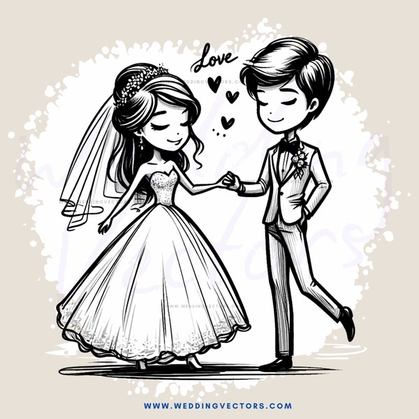 love on their wedding day