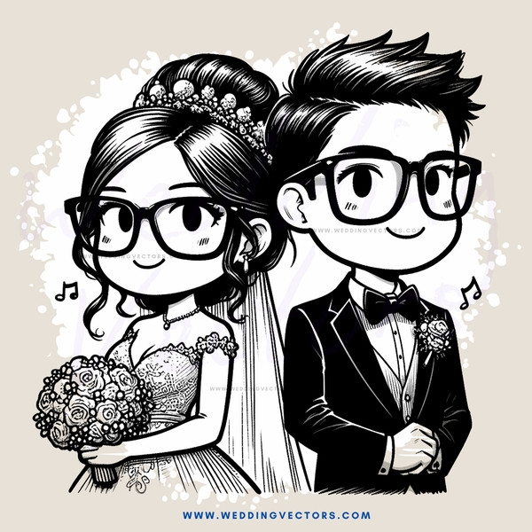 a bride and groom holding flowers