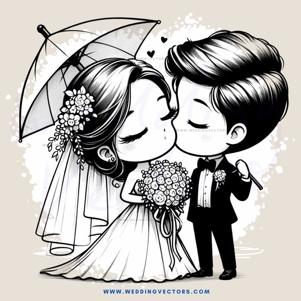 a couple in black and white
