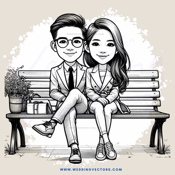 a man and woman sitting on a bench together