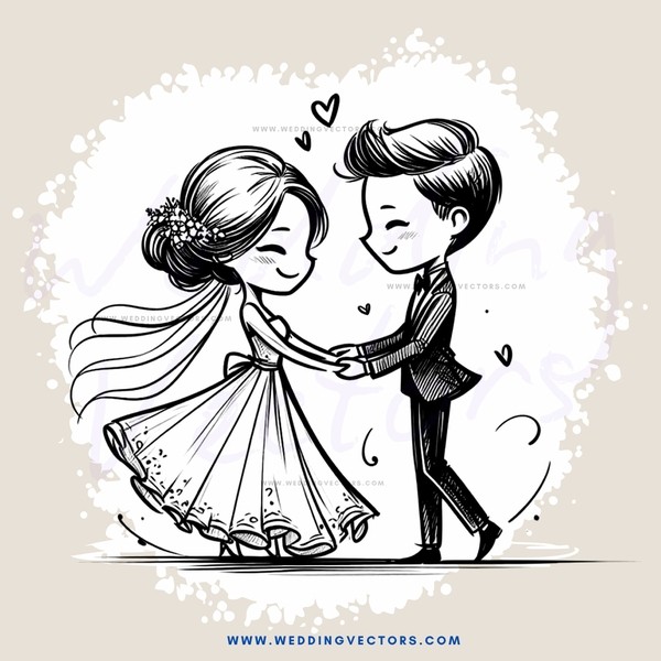 wedding couple embrace