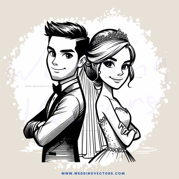 a newlywed couple's smile