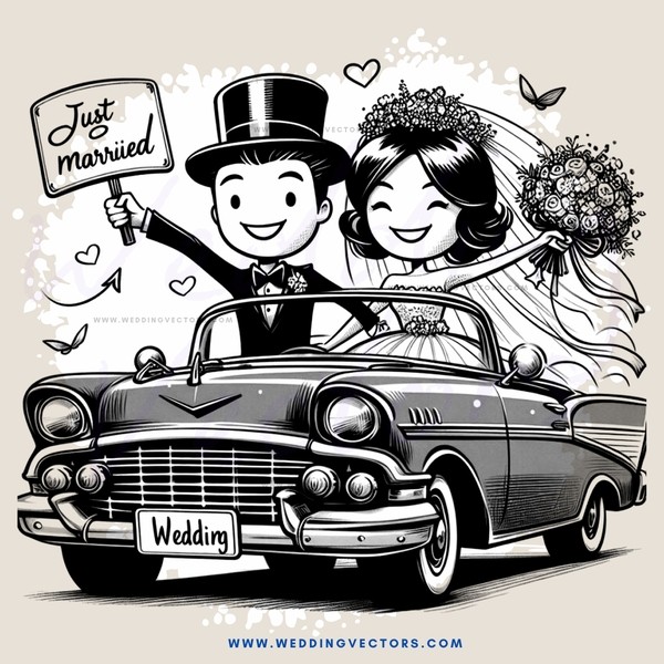 wedding in a car