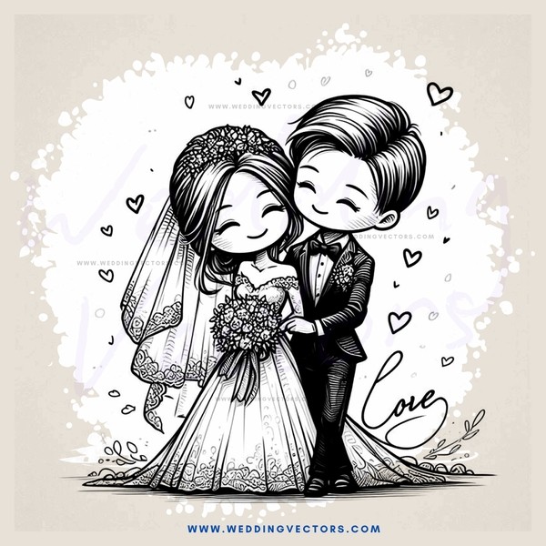 the wedding couple