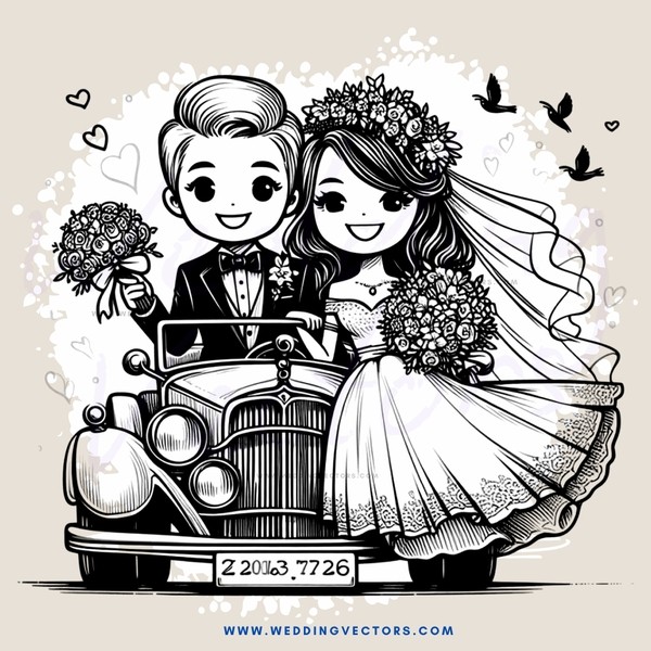 wedding cartoon