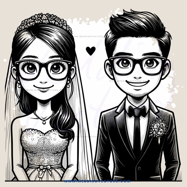 bride and groom on their wedding day