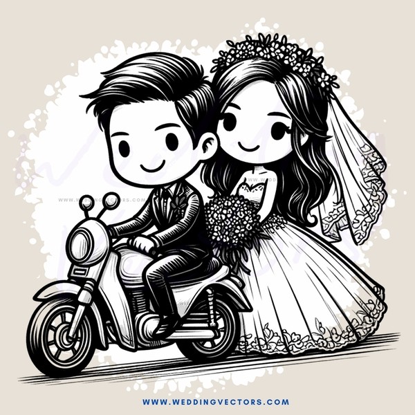 a couple on a motorcycle