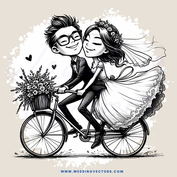 bicycle with couple riding it