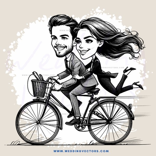a man and woman riding bikes together