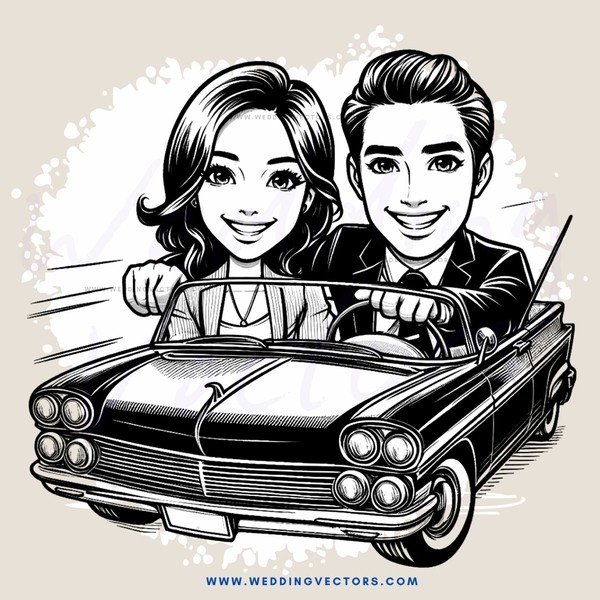 man and woman driving together in a car