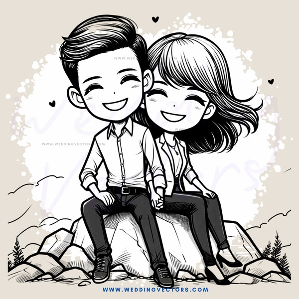 a couple smiling on top of rocks