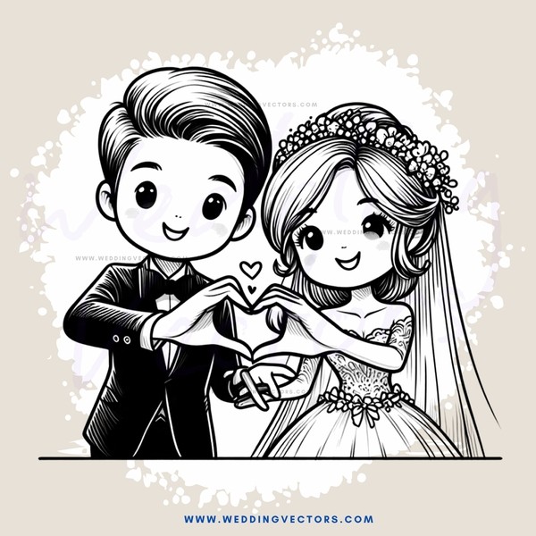 a couple making a heart shape with their hands